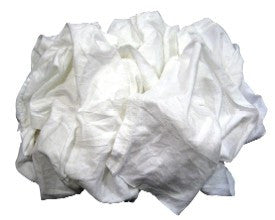 New White T-shirt Rags, Small Cut, 50-lb box - Y-pers, Inc.